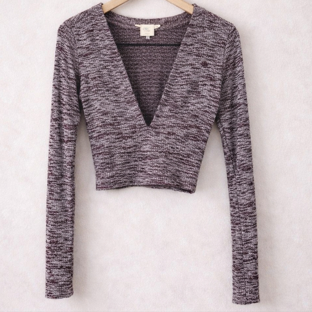 Wilfred Free Cropped Deep V Knit Top – Size S